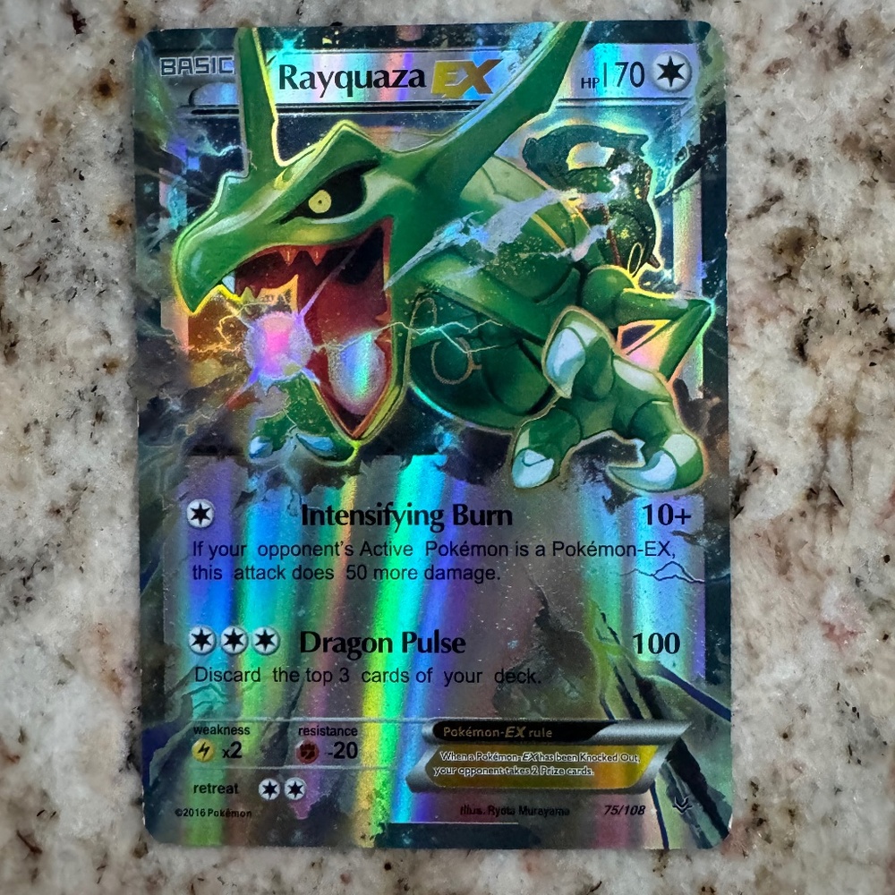 Pokemon Rayquaza EX card